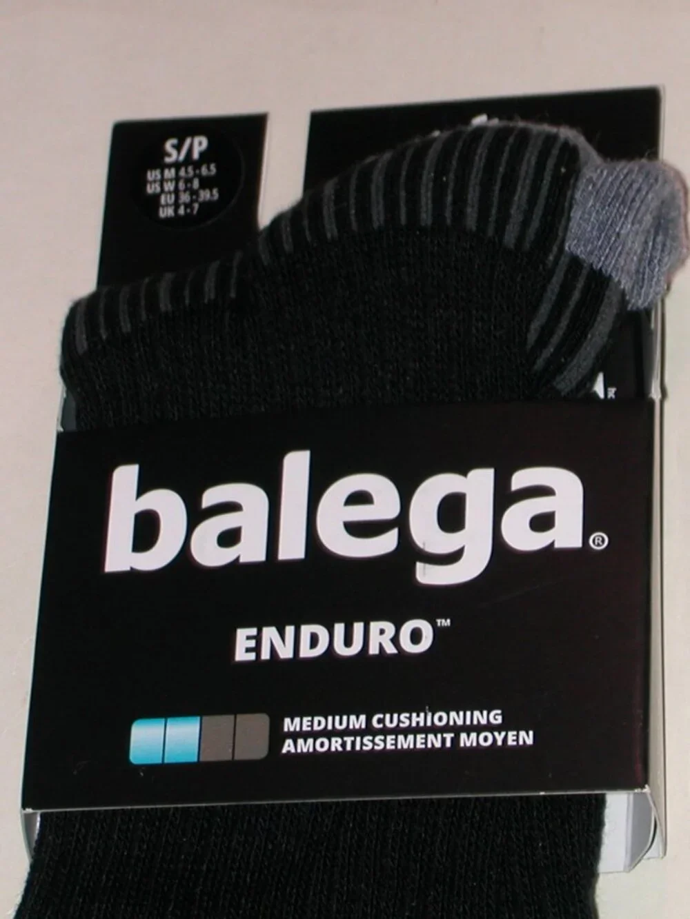 2 Pack - Balega Enduro Medium Cushion Unisex Crew Socks Women's Small NWT Black